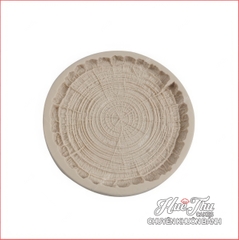 Khuôn silicon Mặt Gỗ Gốc Cây làm bánh rau câu 3D 4D nhấn xôi, fondant, socola, nến hanmade