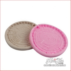 Khuôn silicon Mặt Gỗ Gốc Cây làm bánh rau câu 3D 4D nhấn xôi, fondant, socola, nến hanmade