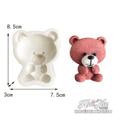 Khuôn silicon Gấu Teddy 7.5cm làm bánh rau câu 3D 4D nhấn xôi, fondant, socola, nến hanmade