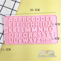 Khuôn silicon Chữ Số Trái Tim In Hoa 1.8*1.6cm làm bánh rau câu 3D 4D nhấn xôi, fondant, socola, nến hanmade