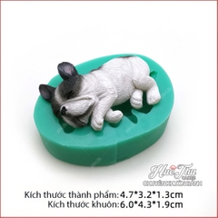 Khuôn silicon Chú Chó Cute (bộ 8 khuôn) làm bánh rau câu 3D 4D nhấn xôi, fondant, socola, nến hanmade