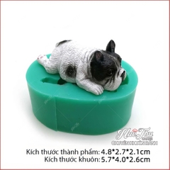 Khuôn silicon Chú Chó Cute (bộ 8 khuôn) làm bánh rau câu 3D 4D nhấn xôi, fondant, socola, nến hanmade