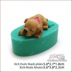 Khuôn silicon Chú Chó Cute (bộ 8 khuôn) làm bánh rau câu 3D 4D nhấn xôi, fondant, socola, nến hanmade