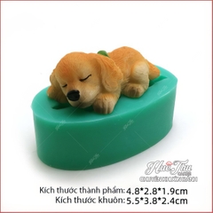 Khuôn silicon Chú Chó Cute (bộ 8 khuôn) làm bánh rau câu 3D 4D nhấn xôi, fondant, socola, nến hanmade