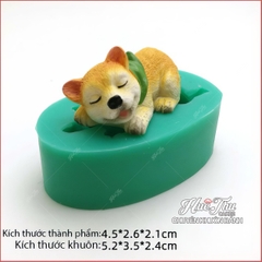 Khuôn silicon Chú Chó Cute (bộ 8 khuôn) làm bánh rau câu 3D 4D nhấn xôi, fondant, socola, nến hanmade