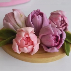Khuôn silicon Hoa Tulip A181 làm bánh rau câu 3D 4D nhấn xôi, fondant, socola, nến hanmade