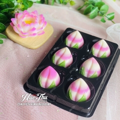 Khuôn rau câu Trái Đào (vỉ 8 trái) làm bánh rau câu 3D 4D nhấn xôi, fondant, socola, nến hanmade