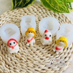 Khuôn silicon Gà Con Vịt Con Cute A115 (nhiều mẫu) làm bánh rau câu 3D 4D nhấn xôi, fondant, socola, nến hanmade