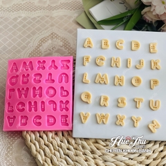 Khuôn silicon Bộ Chữ Cúc Áo A118 làm bánh rau câu 3D 4D nhấn xôi, fondant, socola, nến hanmade