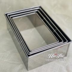 Khuôn Ring hình Chữ Nhật 18/20/22/24cm cao 8cm (inox 304) làm bánh rau câu, bánh mousse