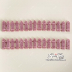 Khuôn silicon Hàng Rào Gỗ A140 làm bánh rau câu 3D 4D nhấn xôi, fondant, socola, nến hanmade