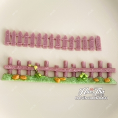 Khuôn silicon Hàng Rào Gỗ A140 làm bánh rau câu 3D 4D nhấn xôi, fondant, socola, nến hanmade