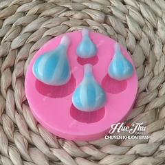 Khuôn silicon Khinh Khí Cầu A157 (set 3 khuôn nhiều mẫu) làm bánh rau câu 3D 4D nhấn xôi, fondant, socola, nến hanmade