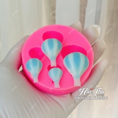 Khuôn silicon Khinh Khí Cầu A157 (set 3 khuôn nhiều mẫu) làm bánh rau câu 3D 4D nhấn xôi, fondant, socola, nến hanmade
