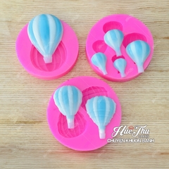 Khuôn silicon Khinh Khí Cầu A157 (set 3 khuôn nhiều mẫu) làm bánh rau câu 3D 4D nhấn xôi, fondant, socola, nến hanmade