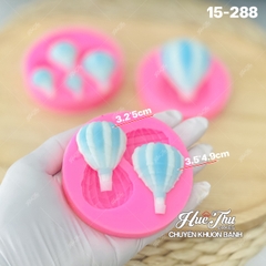 Khuôn silicon Khinh Khí Cầu A157 (set 3 khuôn nhiều mẫu) làm bánh rau câu 3D 4D nhấn xôi, fondant, socola, nến hanmade