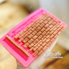 Khuôn silicon Tường Gạch A155 làm bánh rau câu 3D 4D nhấn xôi, fondant, socola, nến hanmade