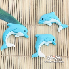 Khuôn silicon Cá Heo A164 (set 3 khuôn lớn nhỏ) làm bánh rau câu 3D 4D nhấn xôi, fondant, socola, nến hanmade