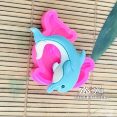 Khuôn silicon Cá Heo A164 (set 3 khuôn lớn nhỏ) làm bánh rau câu 3D 4D nhấn xôi, fondant, socola, nến hanmade