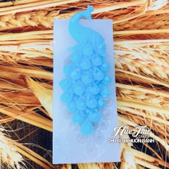 Khuôn silicon Con Công A162 làm bánh rau câu 3D 4D nhấn xôi, fondant, socola, nến hanmade