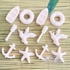 Khuôn silicon Thủy Thủ, Đại Dương A156 (vỉ 12 hình) làm bánh rau câu 3D 4D nhấn xôi, fondant, socola, nến hanmade