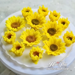 Khuôn silicon Hoa Hướng Dương B21 (1 cặp) làm bánh rau câu 3D 4D nhấn xôi, fondant, socola, nến hanmade