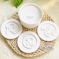 Khuôn xôi Phúc Lộc Thọ Tài Phát (3 mặt / 5 mặt) hình tròn 13.5*7cm - khuôn ép xôi, khuôn nhấn xôi