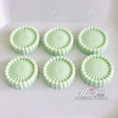 Khuôn silicon Xếp Ly Nhỏ A175 (vỉ 6 khuôn) làm bánh rau câu 3D 4D nhấn xôi, fondant, socola, nến hanmade