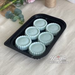 Khuôn silicon Xếp Ly Nhỏ A175 (vỉ 6 khuôn) làm bánh rau câu 3D 4D nhấn xôi, fondant, socola, nến hanmade
