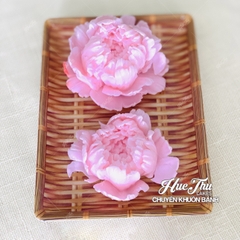Khuôn silicon Hoa Mẫu Đơn A207 (1 cặp) làm bánh rau câu 3D 4D nhấn xôi, fondant, socola, nến hanmade