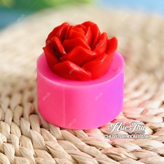 Khuôn silicon Hoa Hồng nụ xoắn 7.7cm làm bánh rau câu 3D 4D nhấn xôi, fondant, socola, nến hanmade