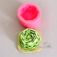 Khuôn silicon Sen Đá Ngàn Cánh A36 8cm làm bánh rau câu 3D 4D nhấn xôi, fondant, socola, nến hanmade
