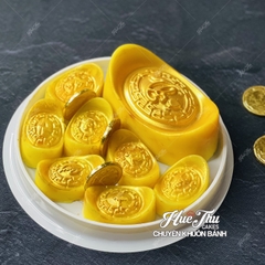 Khuôn Thỏi Vàng có chữ (vỉ 12 thỏi) làm bánh rau câu 3D 4D nhấn xôi, fondant, socola, nến hanmade