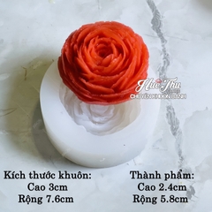 Khuôn silicon Hồng Trà P1 (mới) 5.8cm làm bánh rau câu 3D 4D nhấn xôi, fondant, socola, nến hanmade