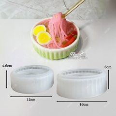 Khuôn silicon Chậu Hoa H1 12/16cm làm bánh rau câu 3D 4D nhấn xôi, fondant, socola, nến hanmade