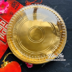 Hộp Nhựa Vàng Hình Tròn HC5 16/20/25/28cm (10 hộp, có nắp) đựng bánh rau câu cá chép, đựng bánh các loại
