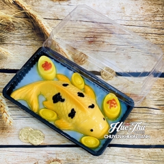 Hộp Đế Đen/Trắng/Vàng 25cm cao 7.5cm HC4 (10/50 hộp) đựng bánh rau câu cá chép, bông lan, xôi, cơm