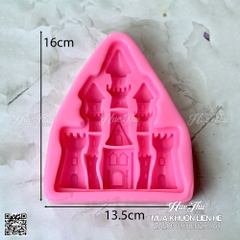 Khuôn silicon Lâu Đài làm bánh rau câu 3D 4D nhấn xôi, fondant, socola, nến hanmade