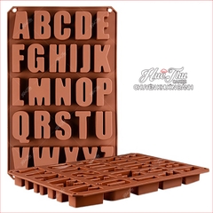 Khuôn silicon Bộ Chữ In Hoa/In Thường/Số (chữ cao 5.2cm) làm bánh rau câu 3D 4D nhấn xôi, fondant, socola, nến hanmade