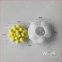 Khuôn silicon Xương Rồng Sen Đá 107 (7 mẫu) làm bánh rau câu 3D 4D nhấn xôi, fondant, socola, nến hanmade