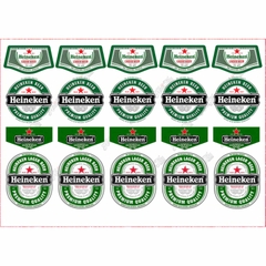 Tấm Tem Nhãn Bia Rượu XO Heineken Tiger Chivas decal dán lên bánh trang trí bánh rau câu tiện lợi (nhiều mẫu)