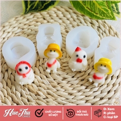 Khuôn silicon Gà Con Vịt Con Cute A115 (nhiều mẫu) làm bánh rau câu 3D 4D nhấn xôi, fondant, socola, nến hanmade