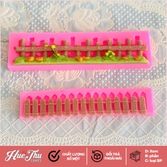 Khuôn silicon Hàng Rào Gỗ A140 làm bánh rau câu 3D 4D nhấn xôi, fondant, socola, nến hanmade