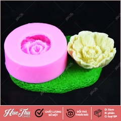 Khuôn silicon hoa Anh Túc 6.5cm làm bánh rau câu 3D 4D nhấn xôi, fondant, socola, nến hanmade