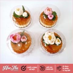 Hộp trong nắp cầu 10/14/16cm (set 10 hộp, đế đen / đế trắng) đựng bánh trung thu, bánh rau câu, bông lan, xôi