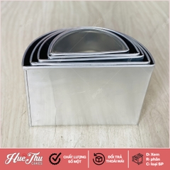 Bộ 5 khuôn nhôm bán nguyệt 12,14,16,18,20,22cm sử dụng làm bánh rau câu, bánh nướng, bánh gato, bánh các loại