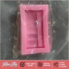 Khuôn silicon Hộp Phấn Mắt 9.5x4cm làm bánh rau câu 3D 4D nhấn xôi, fondant, socola, nến hanmade