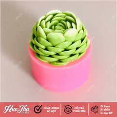 Khuôn silicon Sen Đá Ngàn Cánh A36 8cm làm bánh rau câu 3D 4D nhấn xôi, fondant, socola, nến hanmade