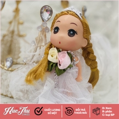 Búp bê Cô Dâu 11cm trang trí bánh rau câu, bánh kem