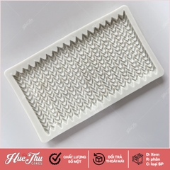 Khuôn silicon Đan Len 20*12cm ốp viền bánh rau câu 3D, 4D